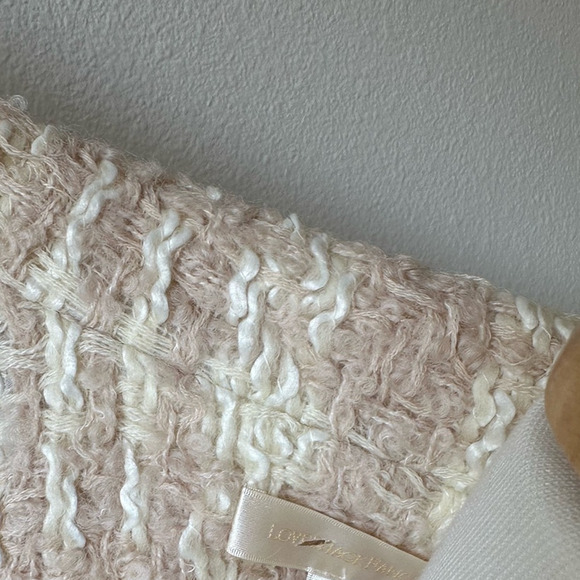 LoveShackFancy Winter White Asryn Tweed Double Breasted Long Coat Size Medium - Picture 12 of 13